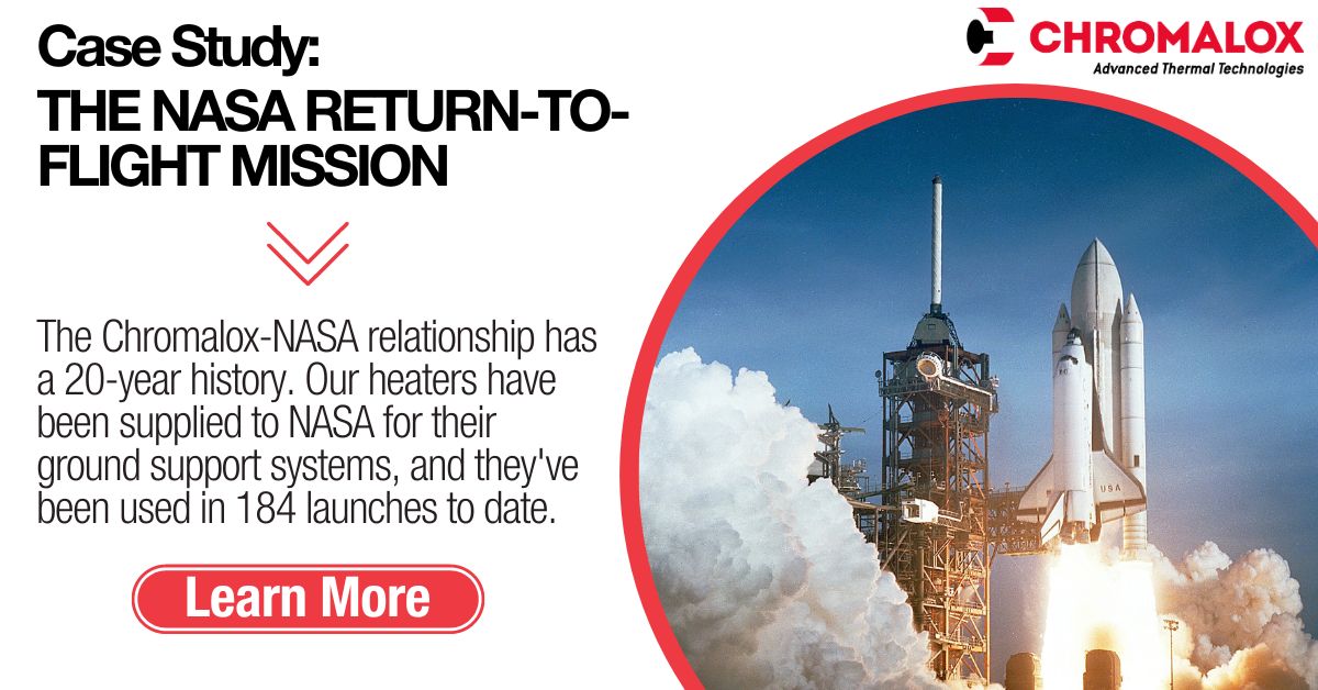Honored to be a part of space history! 🚀 Our heaters have been supplied to <a href="/NASA/">NASA</a> and played a pivotal role in 184 launches, ensuring safety in extreme conditions. Learn more in our case study: chromalox.com/en/global/case…
#NASA #EngineeringExcellence