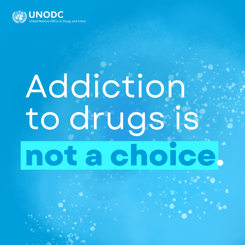 An important reminder: Addiction to drugs is not a choice. By stopping the stigma against people with drug us disorders, we can help them reach out for help, receive better health care, and recover more quickly.