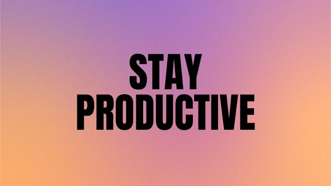Small mental shifts to help you STAY PRODUCTIVE:  - Commit to a task for at least 10 minutes - Break