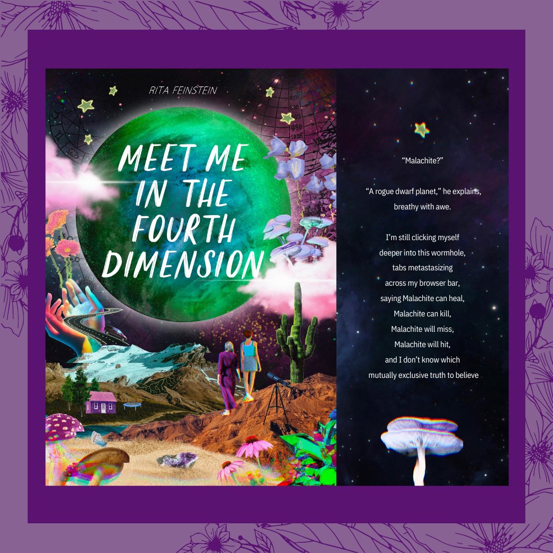 RitaFeinstein's tweet photo. 🪐COVER REVEAL🪐

My soul left my body when I saw Emma Hardy's cover design for MEET ME IN THE FOURTH DIMENSION (@PageStreetKids 2024), and I'm so excited to share it with the world! https://t.co/sNQmURFDaV