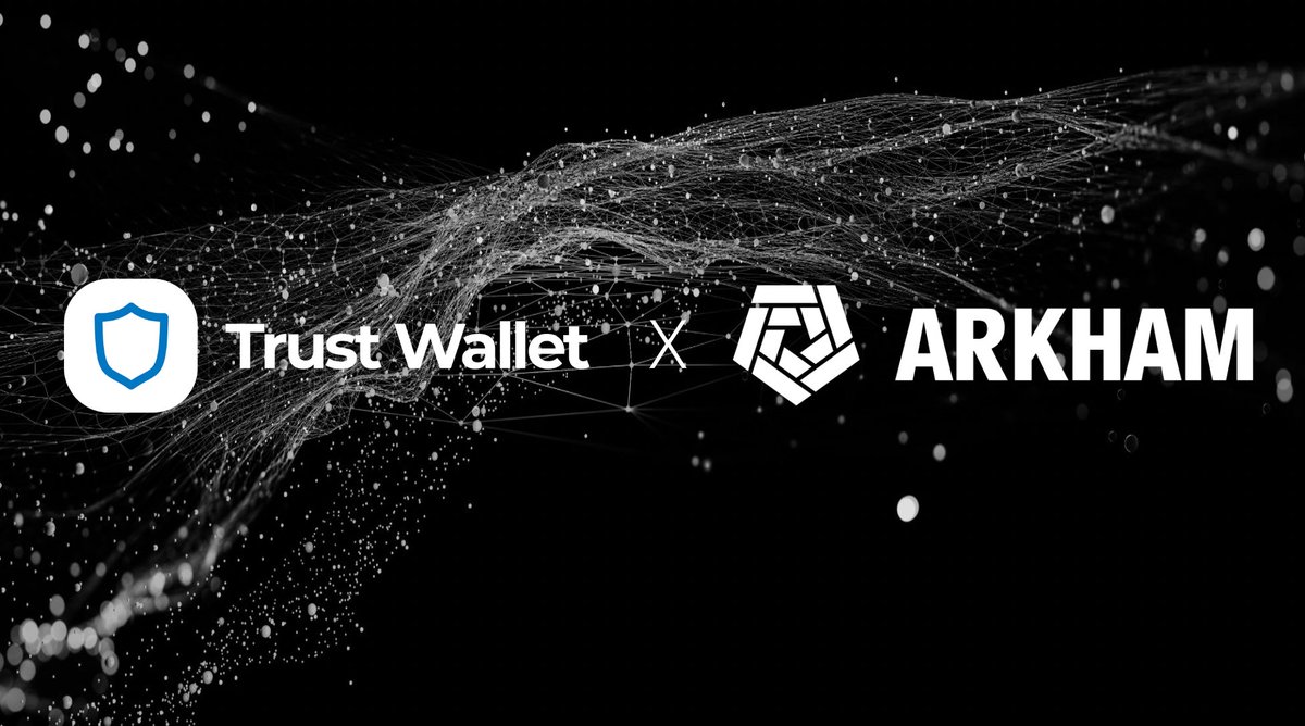 TrustWallet's tweet photo. #TrustWallet partners with @ArkhamIntel!    

You can now connect your @TrustWallet to #Arkham to create your own wallet data dashboard &amp; explore your favourite #crypto project, #dApp or platform.  

Here's how to get started👇
https://t.co/LxuQQjM6v2 https://t.co/skMkXopFbU