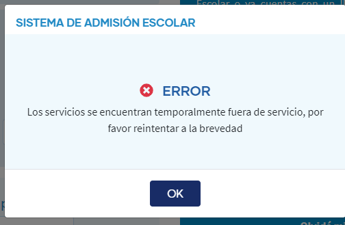 arieloide's tweet photo. @Mineduc  Error al ingresar al sistema de admisión https://t.co/ERV16iqG32