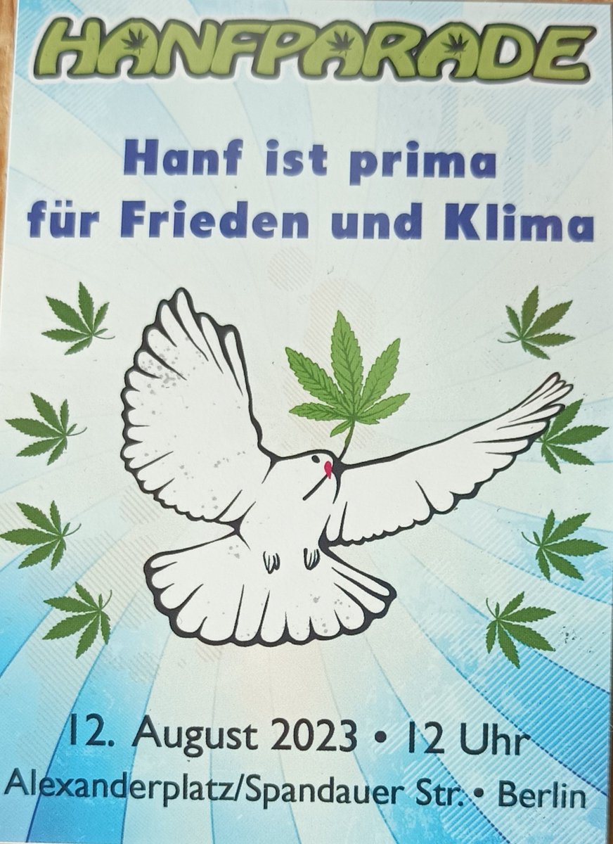 @SeilerDer Versteckt haben wir uns lange genug. #ZeigtEuch #hanfparade2023
#HanfIstPrima #EntkriminalisierungSofort 
#EigenanbauStraffrei
#WirSindNichtKriminell
#CannabisRausAusDemBtmg