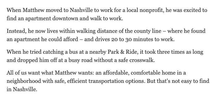 ThinkTN's tweet photo. 👏👏 👏 "All of us want what Matthew wants: an affordable, comfortable home in a neighborhood with safe, efficient transportation options." ThinkTN's @ehafkenschiel and @Actionista007 are in today's @Tennessean with 3 recs for Nashville's next mayor. https://t.co/oVw5j042eo https://t.co/xH21RzLvho