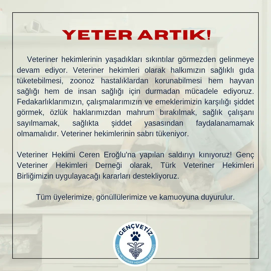 GENÇ VETERİNER HEKİMLERİ DERNEĞİ YÖNETİM KURULU