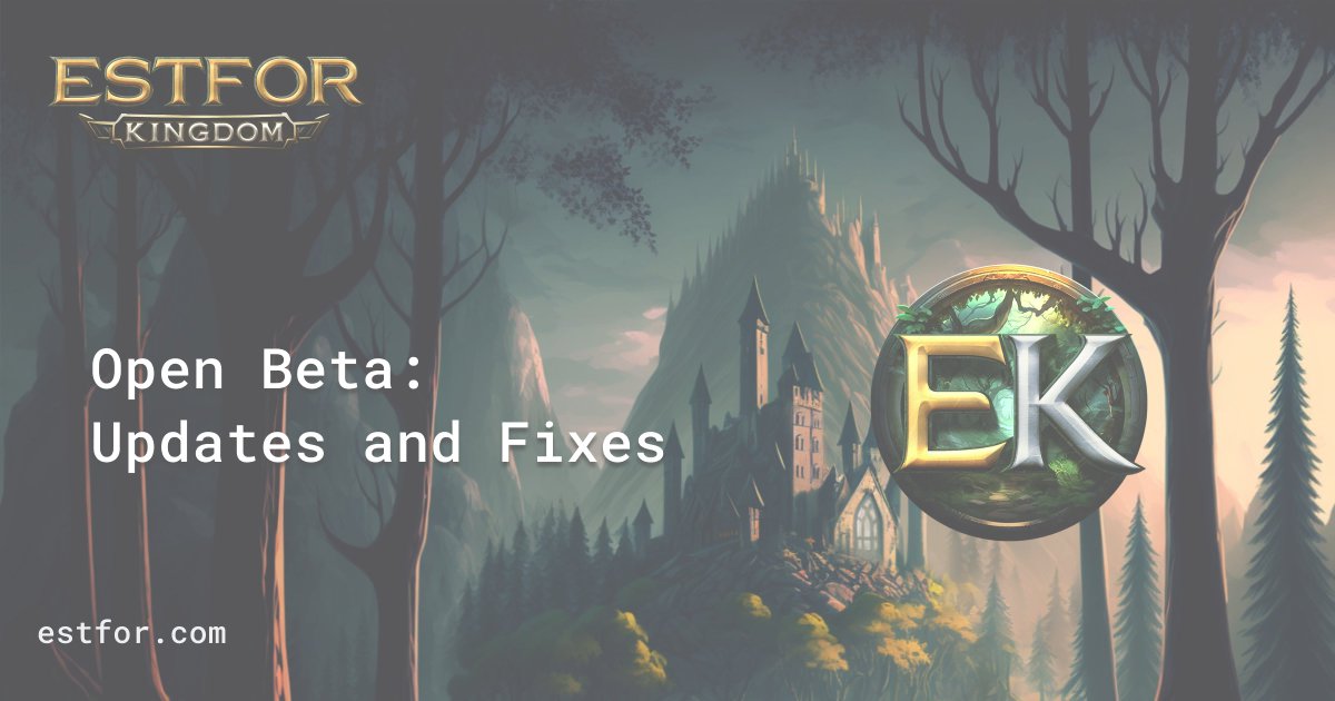 🎮Estfor Kingdom Open Beta: Final Updates and Fixes Prepare for an extraordinary gaming experience as we approach the full launch! 🌟 Improved journal, expanded events, user-friendly features, and more! Read the details: medium.com/paint-swap-fin… #nfts #gaming