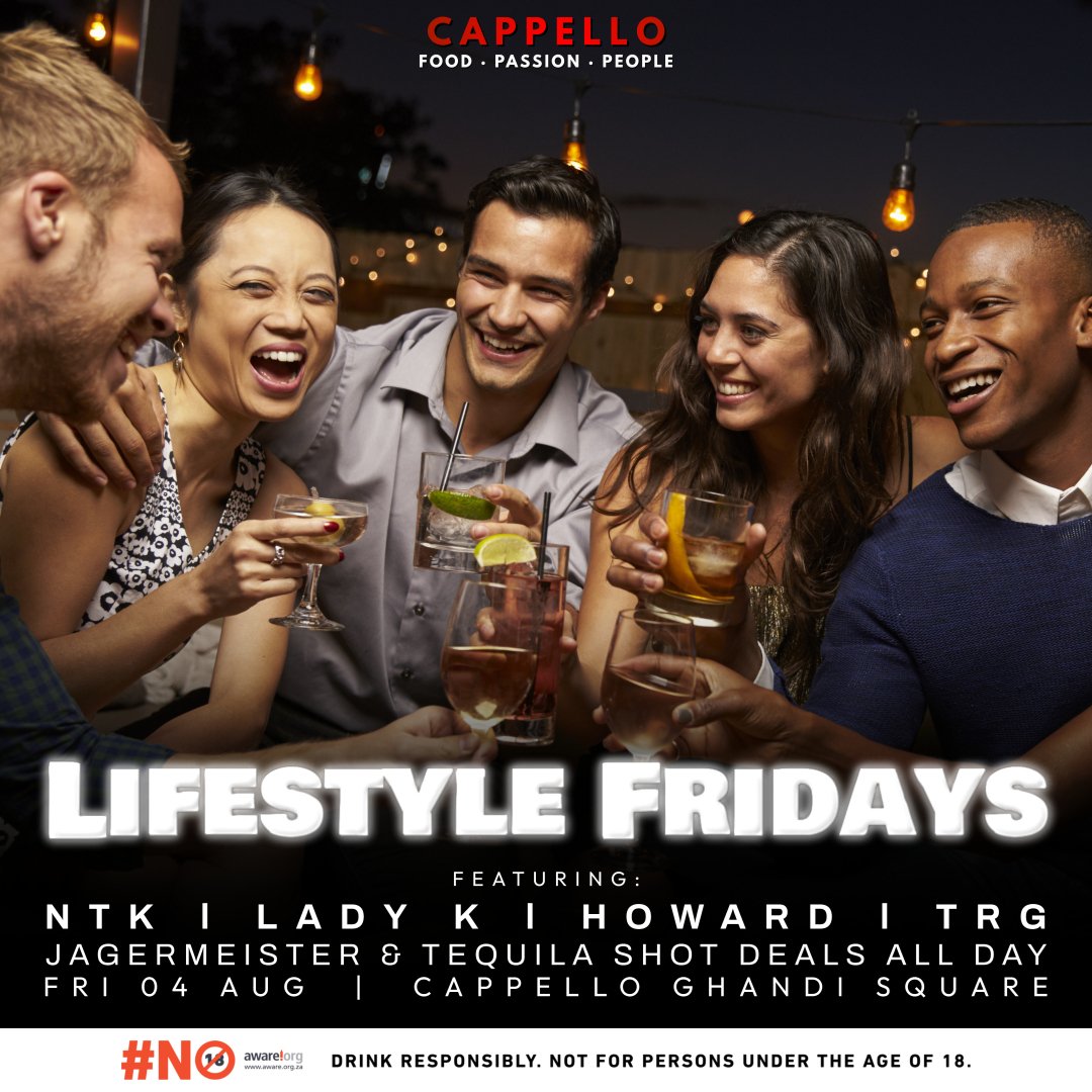 Out with friends, out with colleagues and the ones you love🍹🍴🥂💕

#CappelloLifestyle #LifestyleFridays
#Dates #HangOuts #Friends
#JoziLife #Marshalltown 
#GhandiSquare #Cappello
#FoodPassionPeople