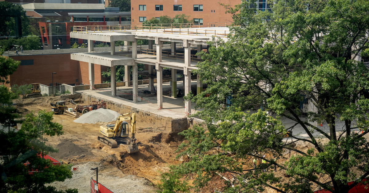 TempleCPH's tweet photo. We stopped by the Paley Hall construction project earlier this week to check out the progress on our new home—and digging has begun! #PaleyProgressPic https://t.co/DEP6rkgkXz