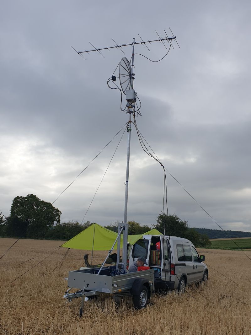 DH2PA's tweet photo. QRV from #hamradio Fieldday K14 #DARC OV Landau, south-west Germany JN49ac. Tnx fr contact via LEO satellites or HF 10m. #Amsat https://t.co/869pmy534Q