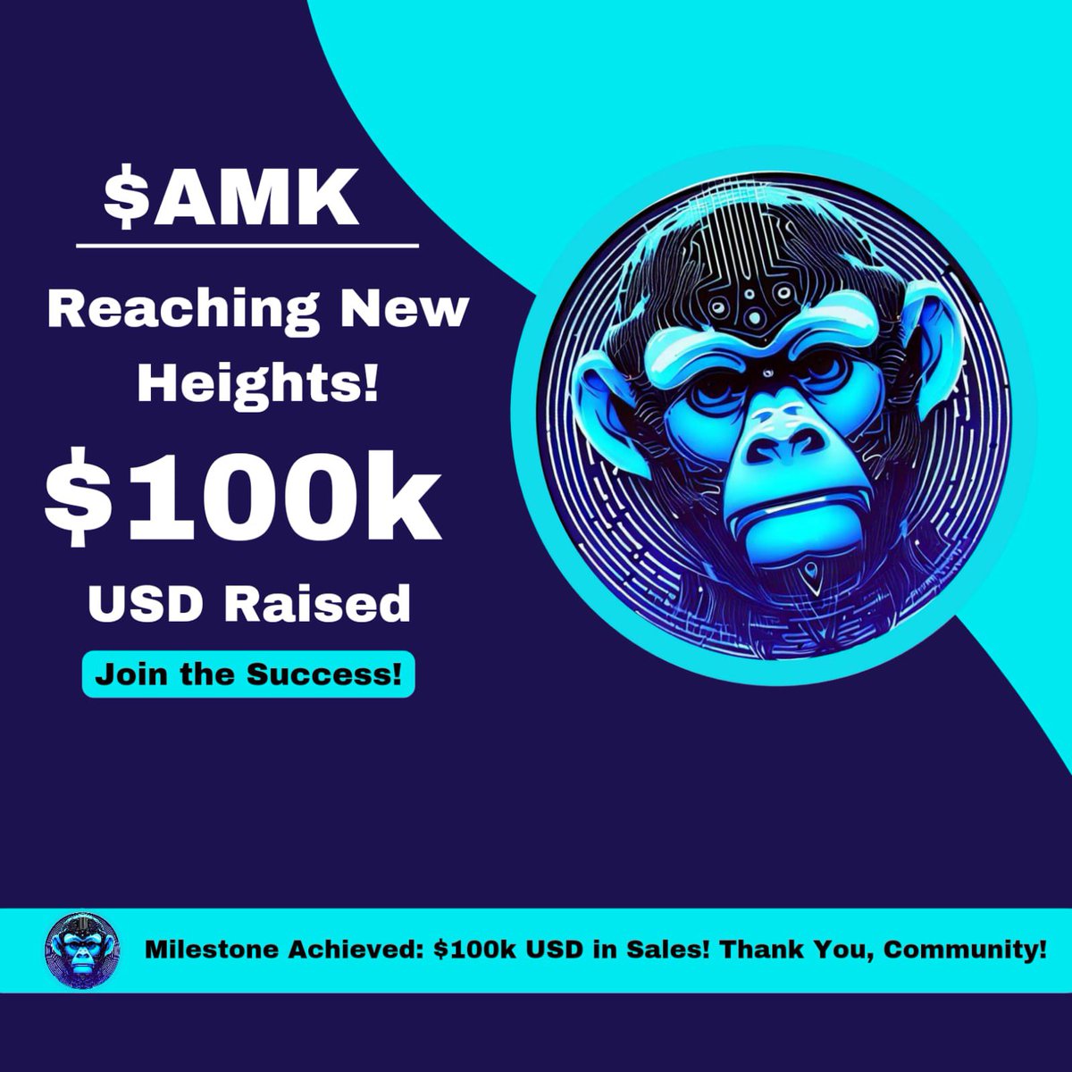 array_monk's tweet image. Another milestone is officially booked 🚀 
👉 Join the Success: arraymonk.com/dex/
#ArrayMonkCommunity #AMK $AMK #Presale #100kRaised #ICO