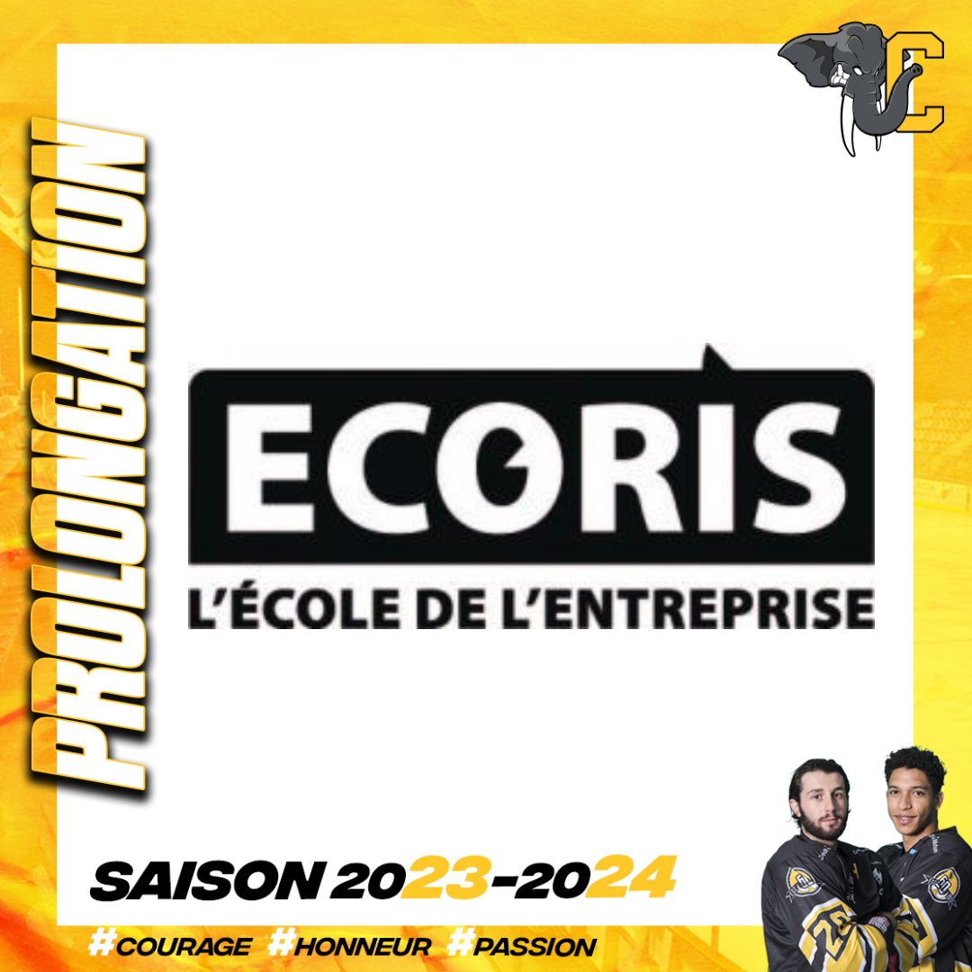 chamberyhockey's tweet photo. ❗️ PROLONGATION OFFICIELLE SAISON 23-24

Merci à @ECORIS, partenaire des Eléphants de Chambéry pour son soutien renouvelé auprès du club !

On se retrouve le Mercredi 20 septembre à 20h pour le premier match amical face à Morzine !

#COURAGE #HONNEUR #PASSION #CH73 #BUSINESSCLUB https://t.co/lKFQHwde9M
