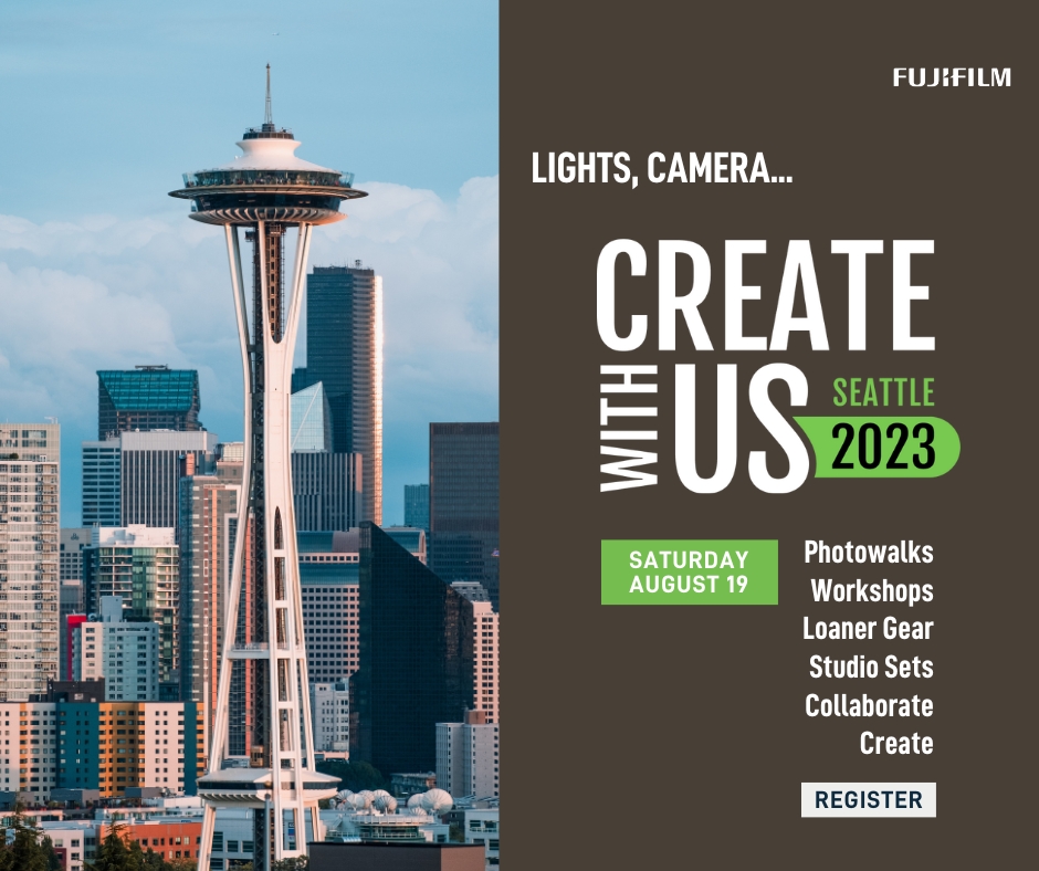 Big creator event coming to town at Fremont Studios with <a href="/FujifilmX_US/">FUJIFILM X/GFX USA</a>. Visit Glazer's at our photo bay to experience a fun &amp; interactive experience. Bring your camera, use our cameras, or come and watch the fun. All are welcome! 

We'll be doing giveaways and fun photos all day!