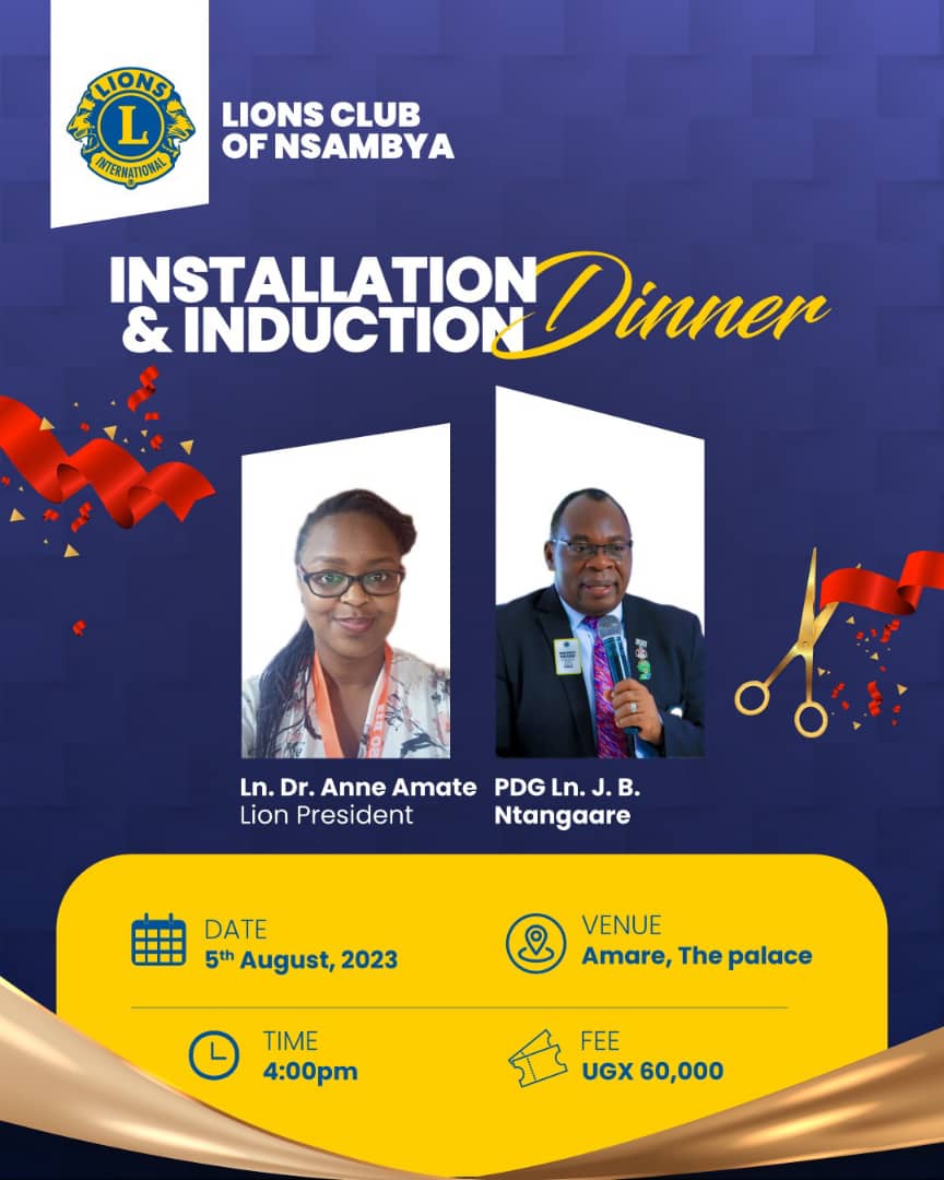 Nsambyalions's tweet photo. Lions club of Nsambya installation and induction dinner!!! 
You are all invited https://t.co/fyMBfgfVvl