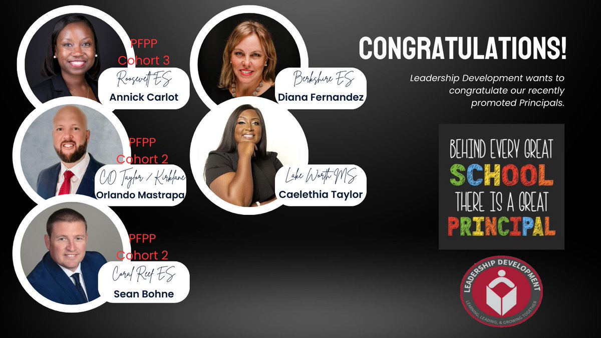LeadershipDevSDPBC (@leadpalmbeach) on Twitter photo Congratulations to our recently promoted Principals <a href="/pbcsd/">The School District of Palm Beach County</a>!
@AnnickCharlot (PFPP Cohort 3)
<a href="/OrlandoMastrapa/">Orlando Mastrapa</a> (PFPP Cohort 2)
<a href="/BohneSDPBC/">Sean Bohne</a> (PFPP Cohort 2)
<a href="/CaelethiaTaylor/">Caelethia Taylor</a>
Diana Fernandez Congratulations to our recently promoted Principals <a href="/pbcsd/">The School District of Palm Beach County</a>!
@AnnickCharlot (PFPP Cohort 3)
<a href="/OrlandoMastrapa/">Orlando Mastrapa</a> (PFPP Cohort 2)
<a href="/BohneSDPBC/">Sean Bohne</a> (PFPP Cohort 2)
<a href="/CaelethiaTaylor/">Caelethia Taylor</a>
Diana Fernandez