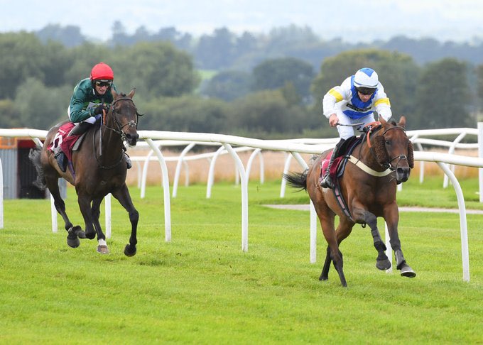 lucy_snowden's tweet photo. Winner for team @jamiesnowden as #BuckoโsBoy wins the handicap hurdle @BangorRaces under @GavinSheehan92 for owners Andy,
Jan @JamesWard1994 who also bred him. Well done to all connections ๐ฅ. #TeamJSR @BetVictor #MidnightLegend https://t.co/Nc0qEeRkzO