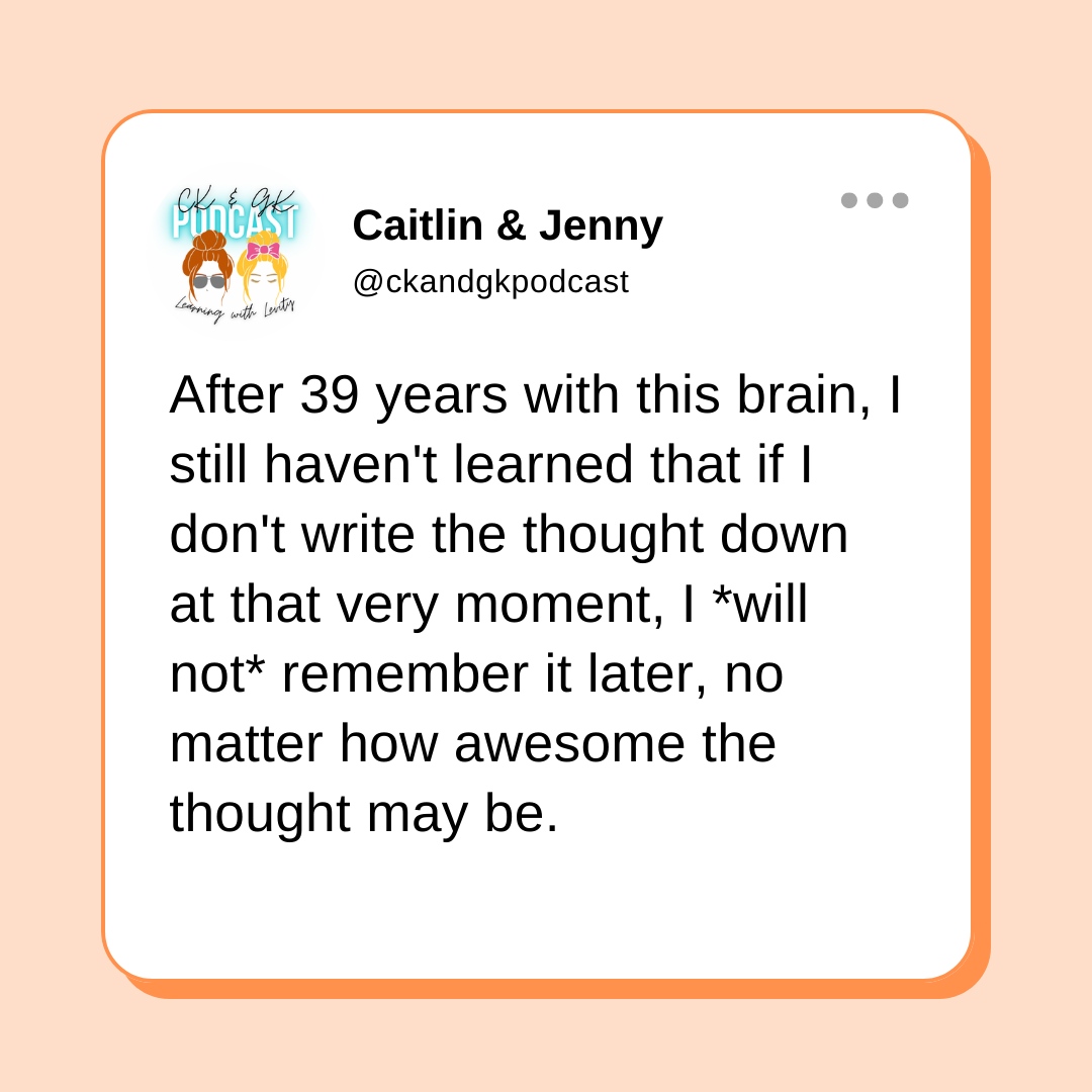 CKandGKPodcast's tweet image. #CKandGKPodcast #ADHDProblems #AdultProblems #Millennials