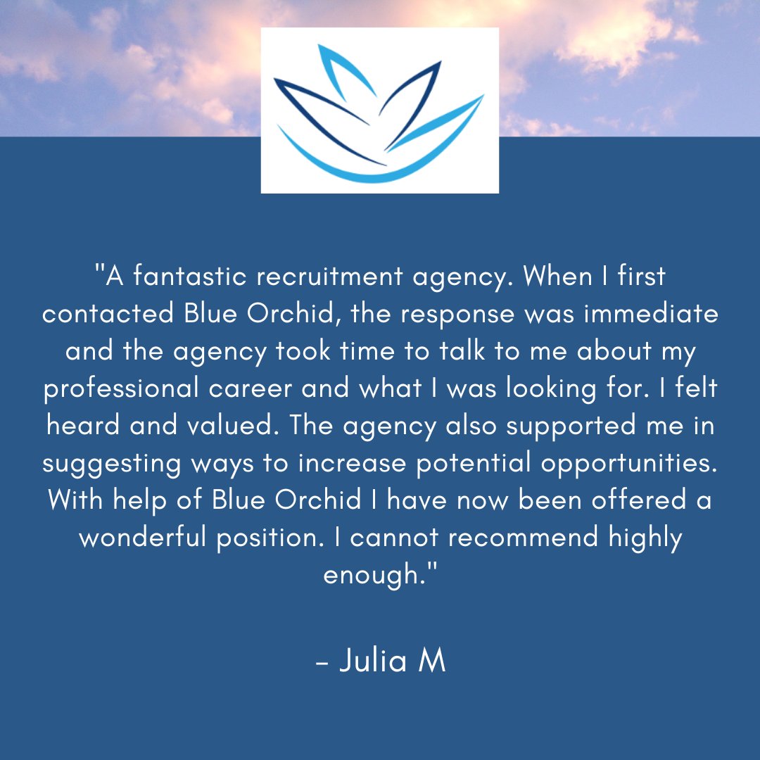 A lovely way to end the week. 🤗 We have been delighted to assist Julia with finding an exciting role.🚀

If you want some support to find your next fulfilling opportunity then get in touch. 📞💻

#careersupport #fridayfeedback #jobseekers #feedbackfriday