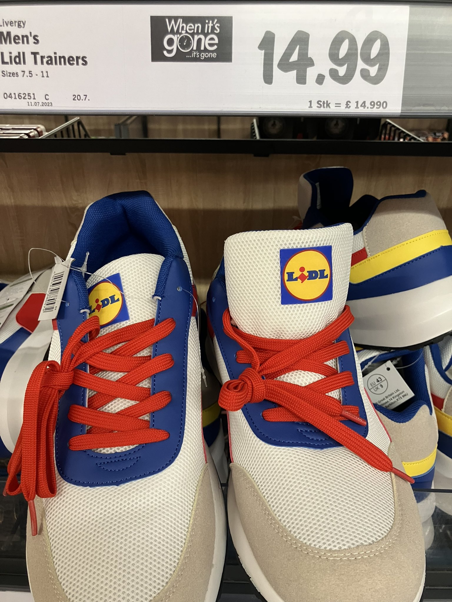 Steven Sheil on X: There are Lidl trainers now