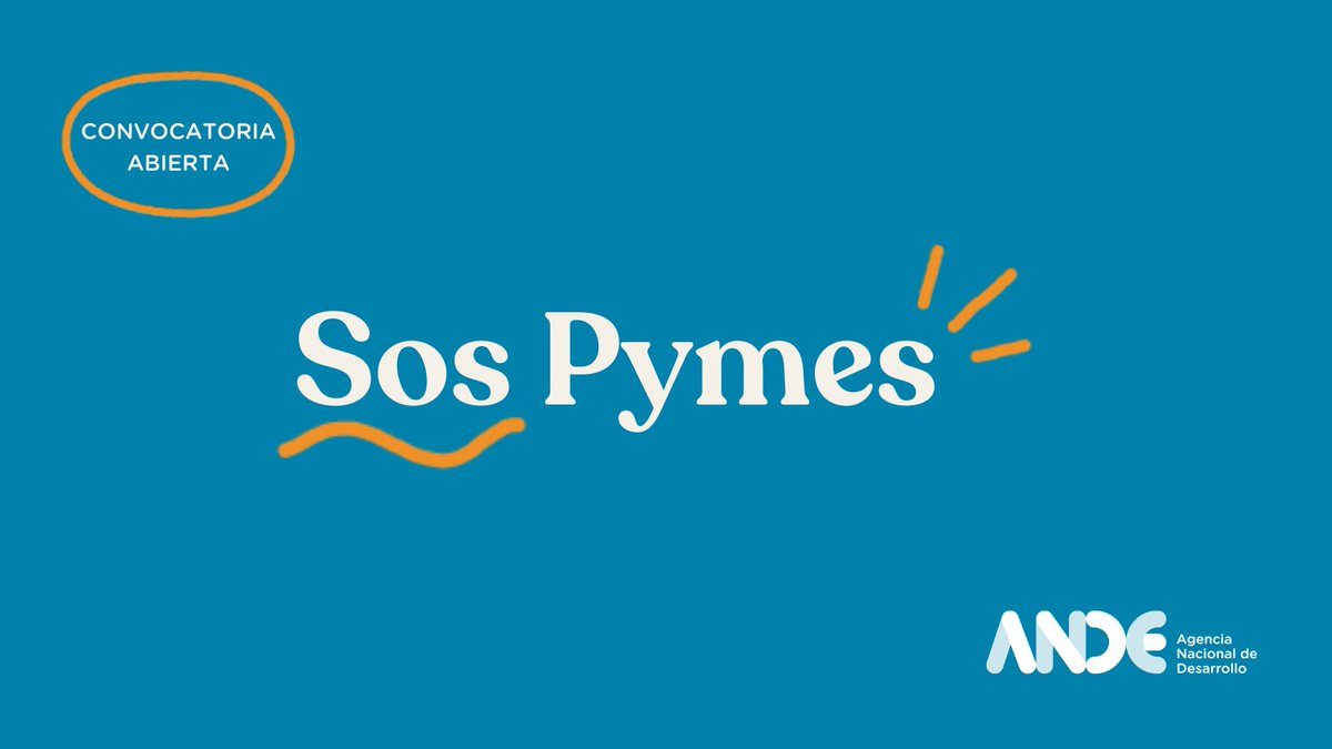 ¡Abrimos nuevamente SOS Pymes! 🤜🤛

Apoyo técnico y económico dirigido a pequeñas empresas y emprendimientos para que puedan implementar proyectos 📈

Más info: bit.ly/3OomDfD