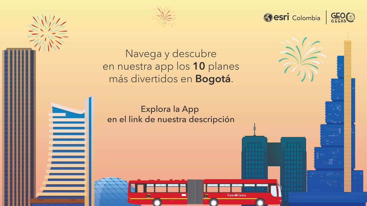 geo_geeks's tweet photo. #AppGeek l #BogotaCumple485
@EsriColombia @Bogota
¿sabías qué este 6 de agosto Bogotá cumple 485 años?😲
Te invitamos a conocer la capital visitando los mejores lugares.🏙️👇
https://t.co/qWuFVdJsTM
#esricolombia #geogeeks #Bogota #mapas #ArcGIS #lugares #SIG https://t.co/xwDrRjiU2z
