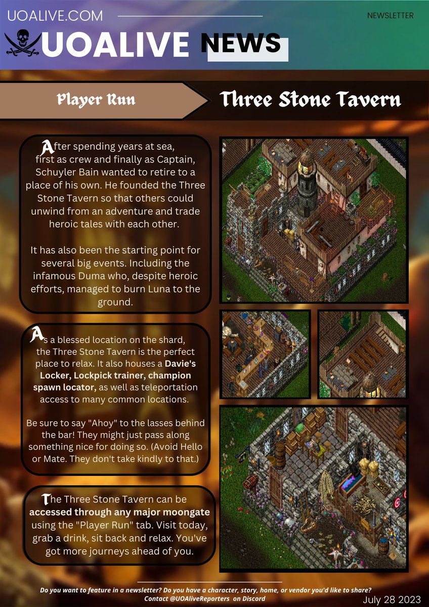 UOAlive's tweet photo. This weeks UOAlive Magazine/Newsletter: Beefy Boulevard - Join https://t.co/C0mnPOUMwa today, the #1 Populated PvM/PvE Ultima Online Server!
@pcgamer @GameSpot @PCMag
#uo #ultimaonline #mmo #MMORPG https://t.co/QsdMyRs9QQ