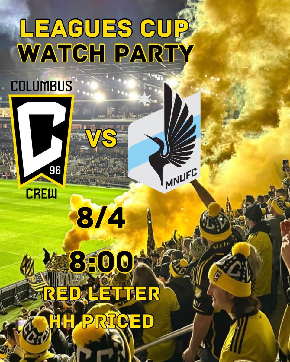 Time to cheer on #Crew96! $1 off Red Letter all night!