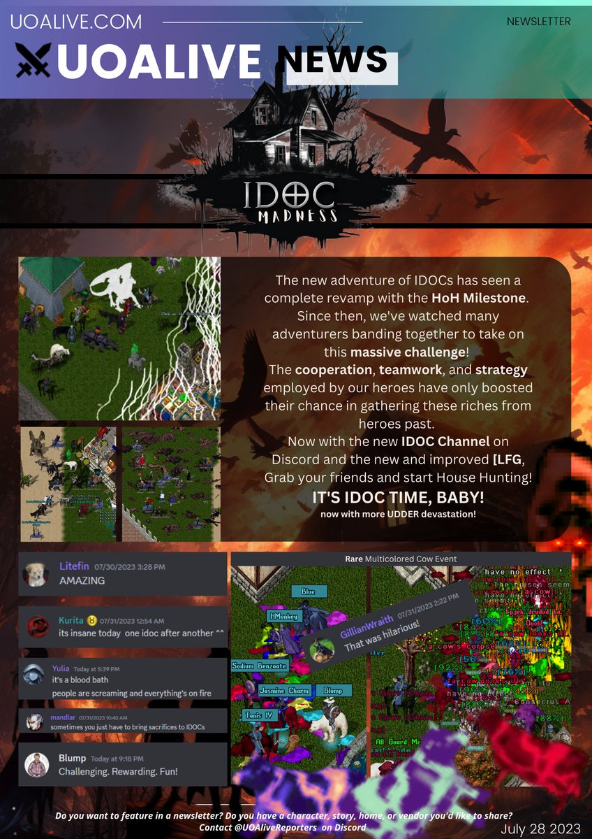UOAlive's tweet photo. This weeks UOAlive Magazine/Newsletter: Beefy Boulevard - Join https://t.co/C0mnPOUMwa today, the #1 Populated PvM/PvE Ultima Online Server!
@pcgamer @GameSpot @PCMag
#uo #ultimaonline #mmo #MMORPG https://t.co/QsdMyRs9QQ