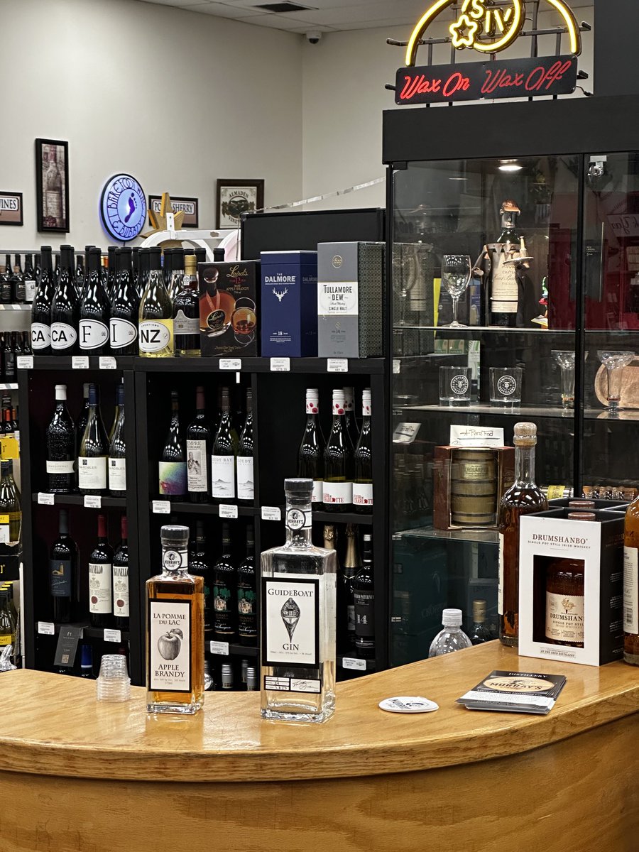 Serving up tastings of our gin and apple brandy @personalwinecellar in Glenville tonight