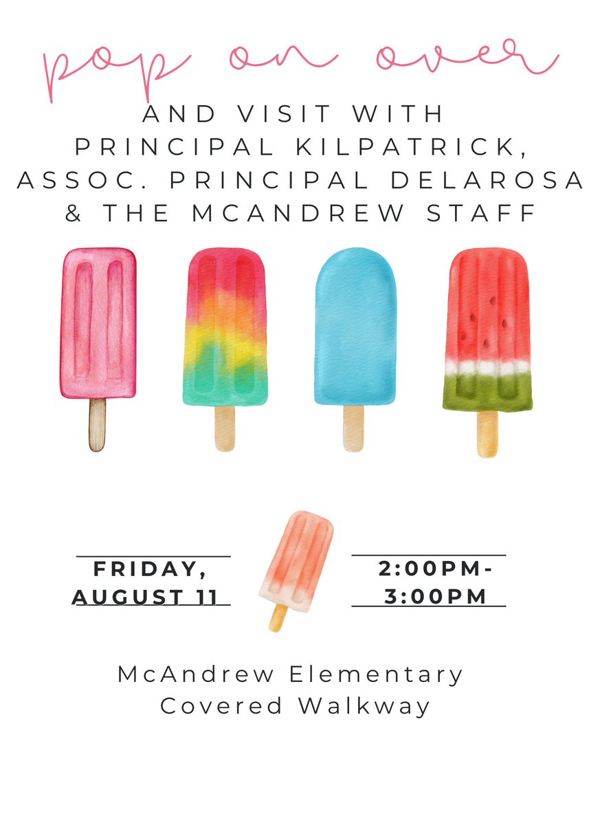 McAndrew Elementary (@NISDMcAndrew) on Twitter photo 2023-08-04 21:07:01