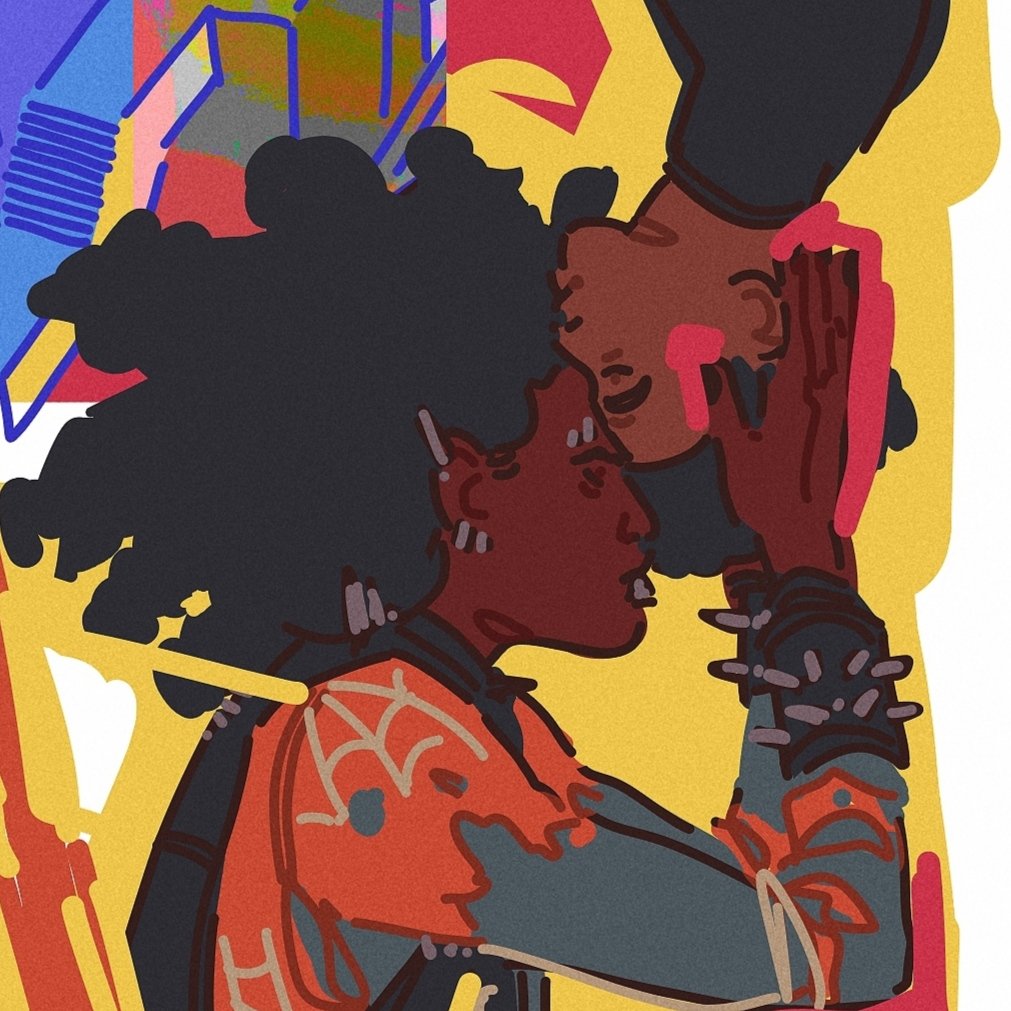 「Foreheads as a love language」|ALEN SERESSのイラスト