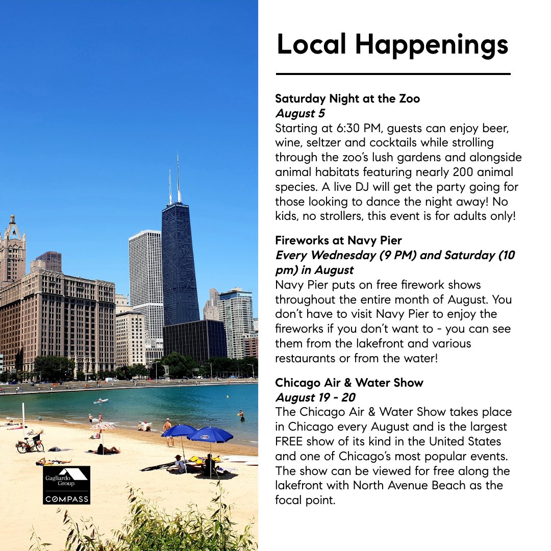 GagliardoRA's tweet image. Embrace the summer vibes in the Windy City! 🌞🏙️ Let the good times roll and create memories that will last a lifetime.

#gagliardogroup #compasschicago #realestate #chicagoevents #summerfun #AugustInChicago #SummerFestivities #WindyCityAdventures