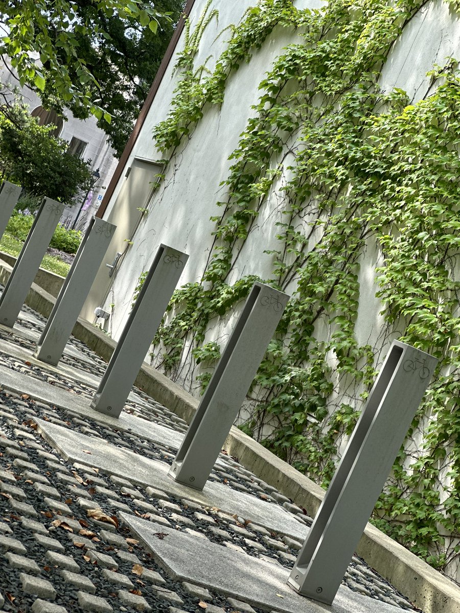 Even the bike racks at <a href="/WritersTheatre/">Writers Theatre</a> are stunning (design by <a href="/studiogang/">Studio Gang</a>). 🚲