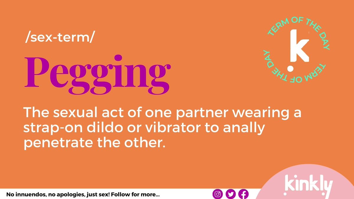 kinkly's tweet photo. #Pegging has predominantly been used to describe a #ciswoman using the strap-on on a #cisman; however, the definition is becoming more broad to include other people and other forms of penetration. https://t.co/i2L8x8pmrU #AnalAugust #sexterms https://t.co/JIeDnzTn9H