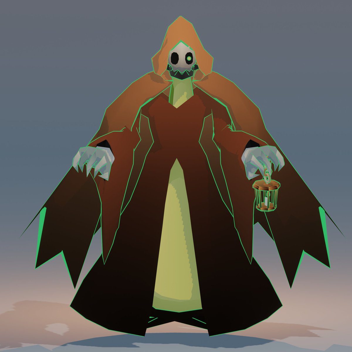 M_thimmig's tweet photo. Wraith Latern

A tormante soul bound to chains and a candle.

___
#3dart #Blender3d #B3D #3D #lowpoly #lowpolyart
#lowpolymodel #lowpolycharacter #digitalart #minimalistc #abstract #sculpture #characterdesign #artstation #monster https://t.co/df1Y42W7pI