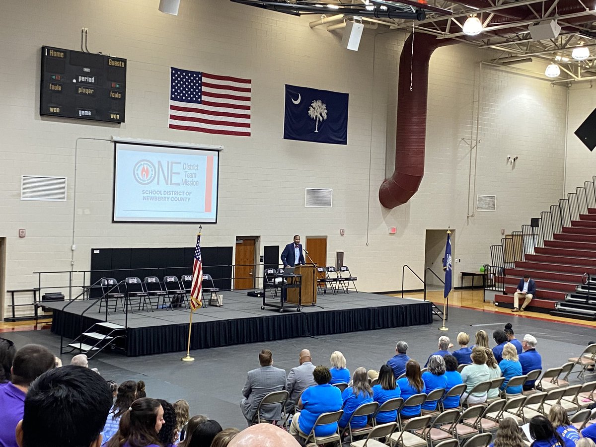 Thank you <a href="/Newberryschools/">School District of Newberry County</a> for a great kickoff to the new school year! Today’s district in-service included celebrations, inspirational messages, and professional learning! <a href="/mid_middle/">Mid-Carolina Middle School</a> is ready for an incredible year! We are One District One Team One Mission! @AlvinDPressley