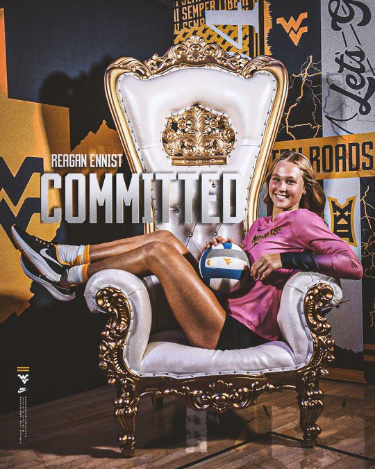I am beyond excited to announce my verbal commitment to play Division 1 volleyball at West Virginia University! Thank you to all of my coaches, teammates, and family for everything that has gotten me here! GO MOUNTAINEERS! #HailWV 🟡🔵🟡🔵