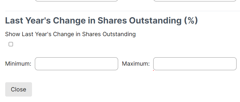 everynetnet's tweet image. Share dilution data has been added as a filter!

Live at everynetnet.com

Other changes:
- Filtering by P/FCF has been adjusted
- Bug fix for some companies that were falsely excluded by filters
- Minor UI changes and adjustments

#everynetnet #netnetinvesting #deepvalue
