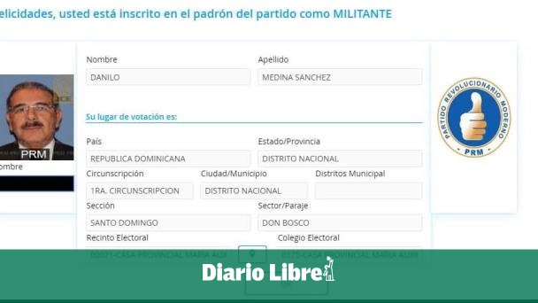 🗳 |#PolíticaDL|  Danilo Medina aparecía como inscrito en el padrón electoral del PRM

🔗ow.ly/gPou50Ptg9m

#DiarioLibre #DaniloMedina #PRM #PadrónElectoral