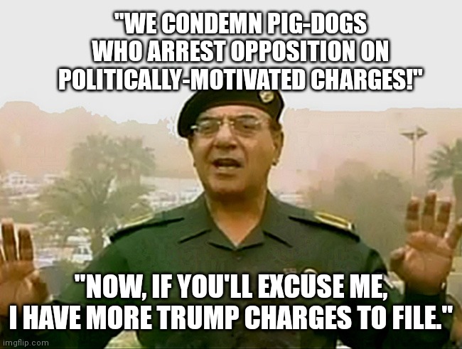 _emergent_'s tweet image. When your government starts to sound like Baghdad Bob, you know you're in trouble. #TrumpIndictment