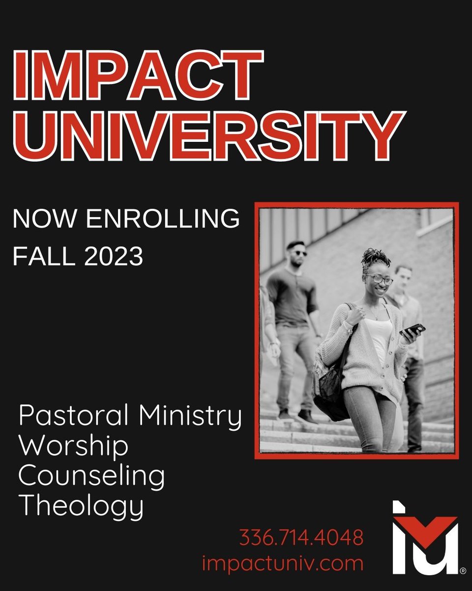Impact__U's tweet photo. Fall is almost here! Enroll now to be a part of the Fall 2023 semester at Impact University. We know God has some awesome things in store for this year and we can't wait! #ministryschool #christiancollege #bibleschool #biblecollege https://t.co/o3ObDGxVnh