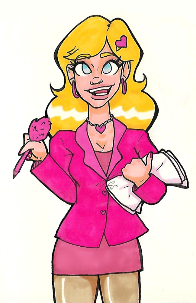Bar sketch from last night all lined and coloured! #ElleWoods from #LegallyBlondeTheMusical! #fanart #musicals #legallyblonde