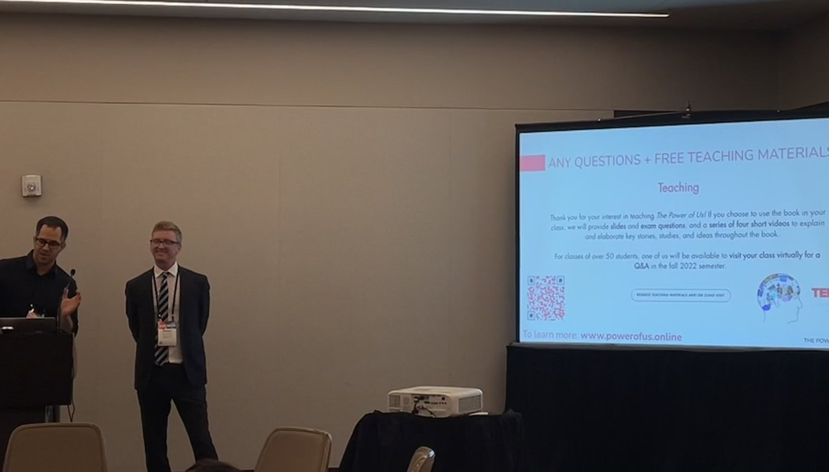 Big congratulations to <a href="/jayvanbavel/">Jay Van Bavel, PhD</a> and <a href="/dominicpacker_/">Dominic Packer</a> on receiving the #APADivision1 William James Book Award for their book #ThePowerOfUs 

Swipe through the photos for more info on the book &amp; free resources for teaching!

#APA2023