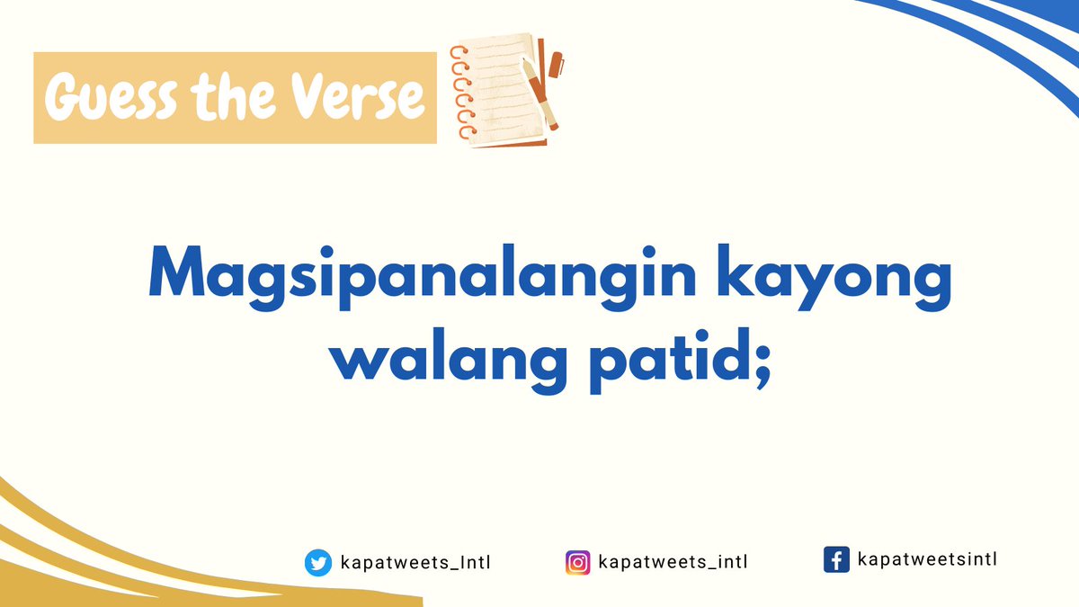 Kapatweets_Intl's tweet image. Let us know which Bible verse this is!

#GratefulAndThankfulHearts
#MCGICares