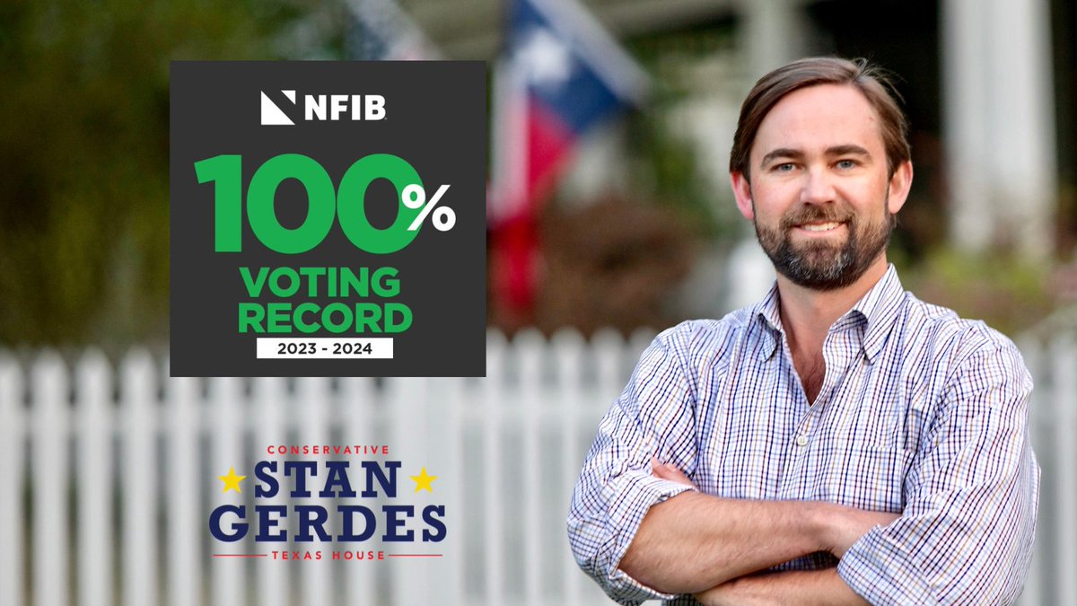 I have received a 100% rating from the @nfib_tx! That means I voted for bills they deemed 'business friendly' 100% of the time. Small businesses make up the backbone and the bedrock of our Texas economy and I'm proud to be a #SmallBiz100 achiever!