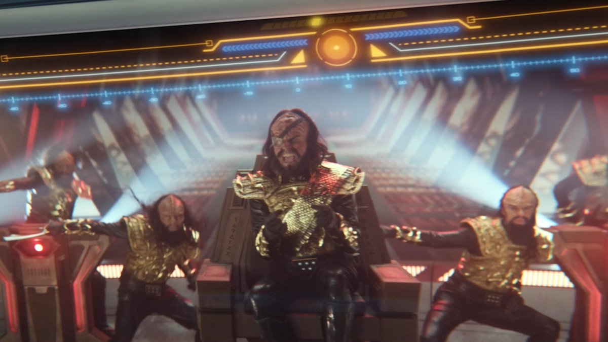 StarTrekOnPPlus's tweet photo. Ok so what's their band name? Kind of leaning toward New Klingons On The Block. #StarTrek #StrangeNewWorlds https://t.co/wTBsvw0EbH