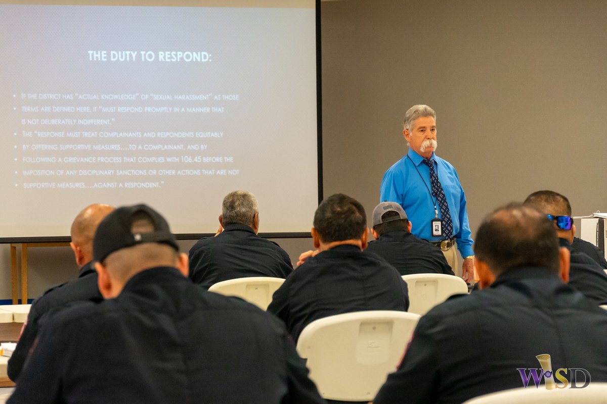 WeslacoISD's tweet photo. Our security guards have been diligently attending training sessions all week in preparation for the upcoming school year. We are committed to ensuring a safe and secure environment for all our students and staff. #SchoolSafety  #WISDTheRightChoice https://t.co/Zp9NFP0X2f