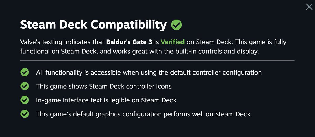 Baldur's Gate 3 is officially Steam Deck Verified ✅

larian.club/x_BG3onSteam