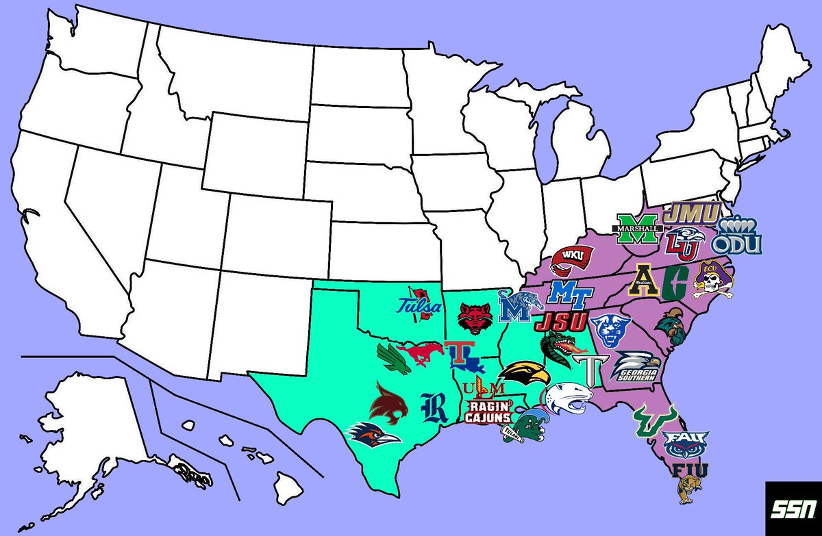 SSN_SunBelt's tweet image. Since realignment is back in the conversation, what other schools deserve an invite to the Sun Belt Conference? ⬇️ #SunBelt
