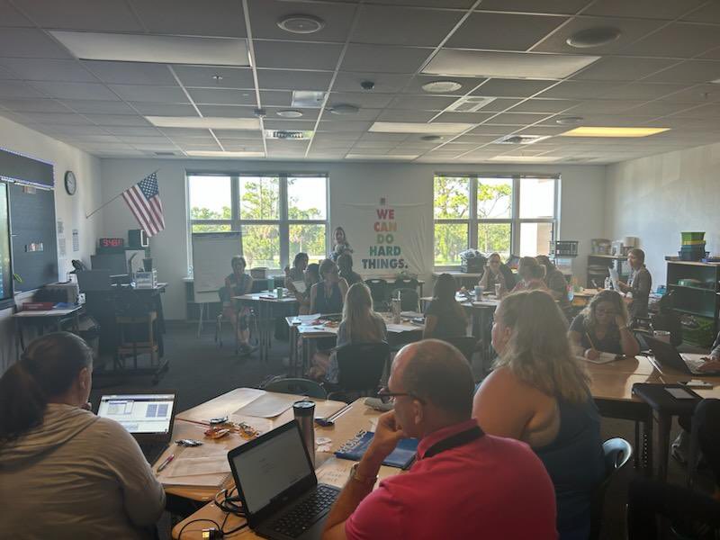 ManateeElem's tweet photo. The Manatee “team” learning today more about Phonics, a look at data , and the importance of reading . Education breeds confidence and energizes students. Positivity is in the air here at Manatee Elementary.
#workhardbekind #manateam #thepowerofteam https://t.co/buYOS0OVCQ