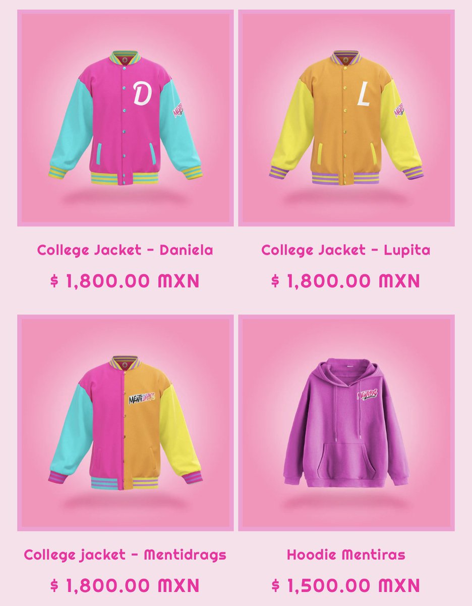 Uff las chamarras del nuevo merch de <a href="/Oficialmentiras/">Oficial_Mentiras</a>, lo queremos todo!!